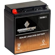 CB CHROMEBATTERY 16-BS-1 Maintenance-Free 12V 16Ah Battery Replacement for ATV, Motorcycle, Jet Skis, Scooter, UTV, and More - Nut and Bolt (T3) Terminal