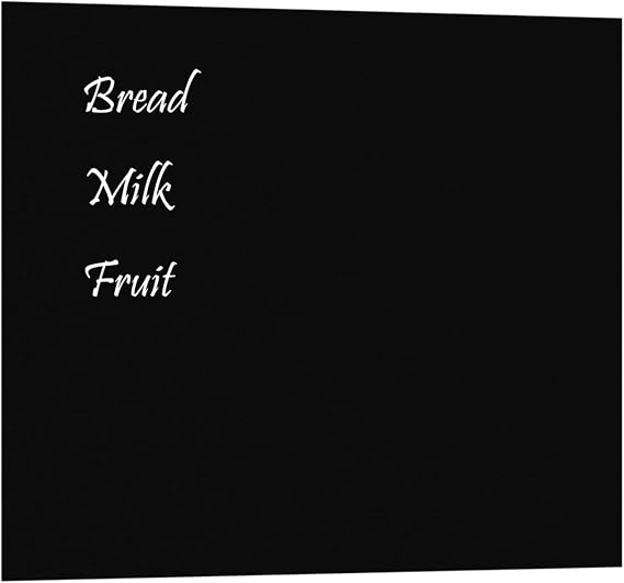 Tidyard Magnetic Board, Wall Mounted Tempered Glass Dry Erase Board 23.6 x19.7 Inches Black for Home Office School Notice Memo Writing