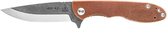 TOPS Knives Mini Scandi Folder 4.0- Tumble Finish Blade Finish