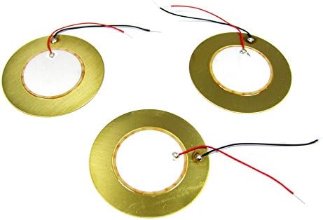 3-pack 41mm Piezoelectric Disk Elements (Contact Pickups) with 2" Leads