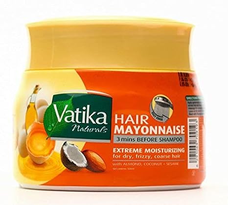 Vatika Naturals Hair Mayonnaise Treatment, 3 Mins Before Shampoo, 500 ml Provides Nourishment Of Essential Oils And Conditioning From Egg Proteins Treating Hair (Extreme Moisturizing)