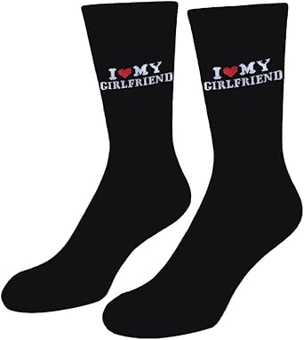Gift for Boyfriend I Love My Girlfriend Socks Christmas Anniversary Birthday Valentines Gifts for Boyfriend Husband
