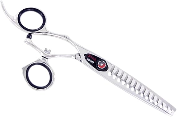 Sensei Shears Swivl 6" 14Tooth Left Hand Pointcut Texture Leaf Spring Shear