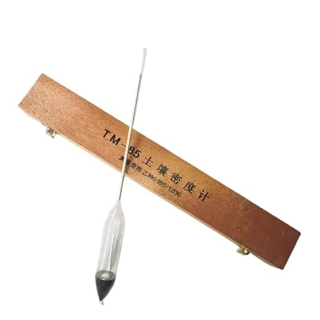 Soil Density Hydrometer 0.995-1.030 TM-85 B-type Soil Densitometer Glass Float Gauge Densitometer Analyzer Wooden Packed