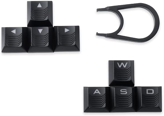HUYUN Texture Tactility Backlit Keycaps Replacement for Cherry 2.0/5.0/6.0/9.0 Alienware AW510K/ikbc S200/K70 RGB MK.2 LP Low Profile Keyboard (Black)
