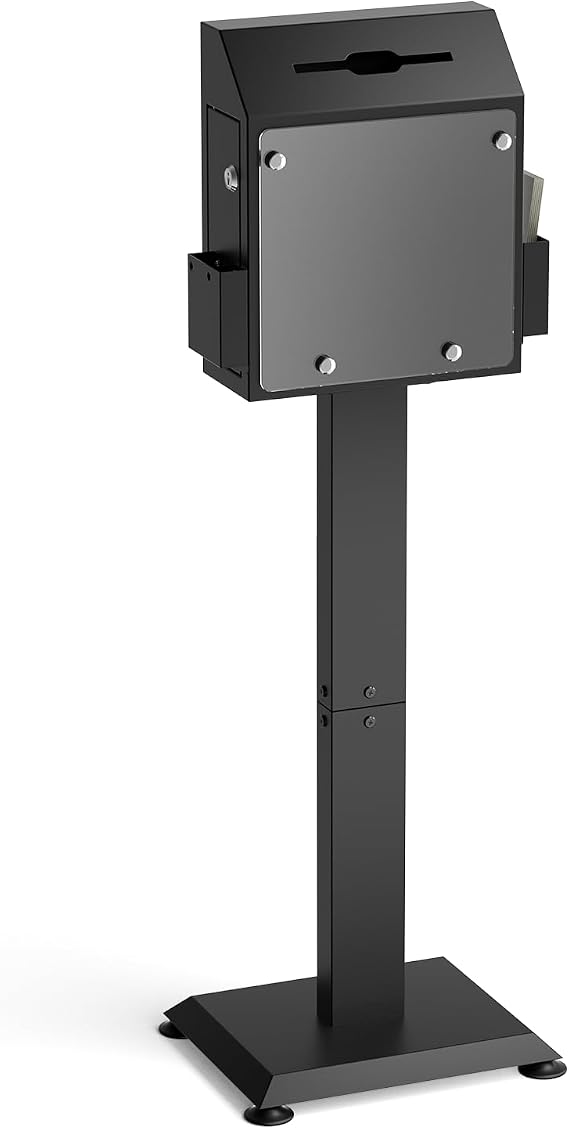 POCHAR Suggestion Box with Stand, Metal Donation Boxes for fundraising