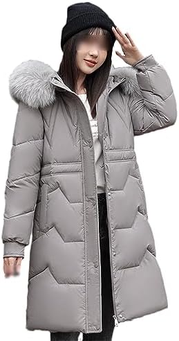 Women Solid Color Parka Hooded Coat Loose Casual Jackets Women's Autumn Winter Medium Long Overcoat