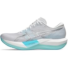 ASICS Unisex Magic Speed 5 Running Shoes, 12.5M / 14W, White/Pure Silver