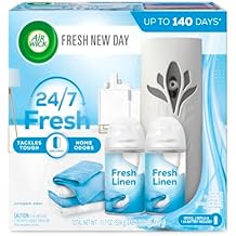 Air Wick Automatic Air Freshener Spray Starter Kit (Gadget + Refill), Fresh Linen, Air Freshener, Essential Oils
