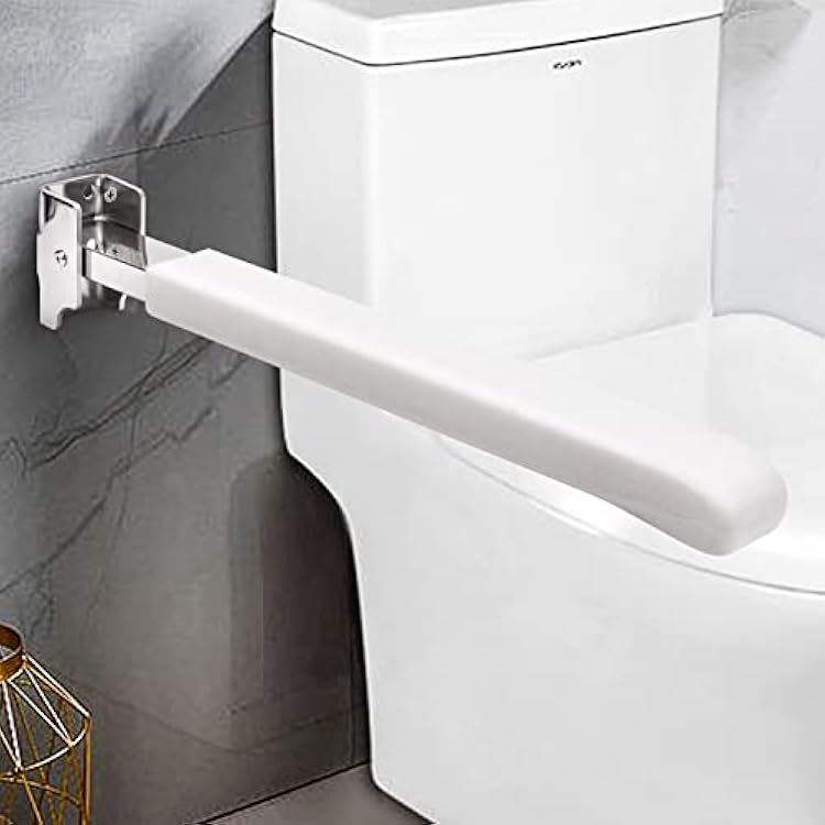 Handicap Grab Bars for Bathroom, Toilet Grab Bar for Elderly, Flip-Up Bathroom Grab Bar, Non-Skid Barrier-Free Folding Safety Handrails