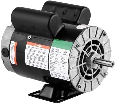 Air Compressor Motor 2HP, 230v 15.0a 3450RPM, 56 Frame Heavy Duty Electric Motor with 5/8" Keyed Shaft & Dual Rotation, for Industrial Workshop Compressors, Pumps, Blowers