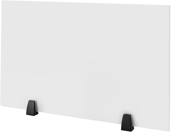 2Pcs Acrylic Desk Privacy Panel, 24/30 x 18 inches Frosted Desk Divider with Clamps, Privacy Partitions for Office, Classrooms and Schools (30 * 18 inches)