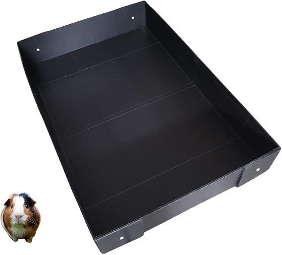 Corrugated Plastic Cage Liner Base for C&C Cage - for use with 13.8" Grids ONLY! NOT Measured by Feet- Coroplast Used with C&C Cages for Guinea Pigs, Hedgehogs, and Rabbits (2x4, Black)