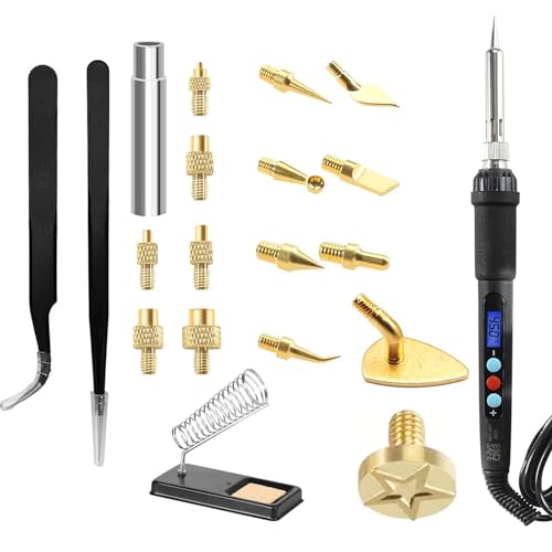 21PCS 3D Printing Accessories Smoothing Tool Kits, 3D Printing Modify Finishing Tool Soldering Welding Iron Kit Heat Insert Brass Nut Kit-Smoothing Tool Kit