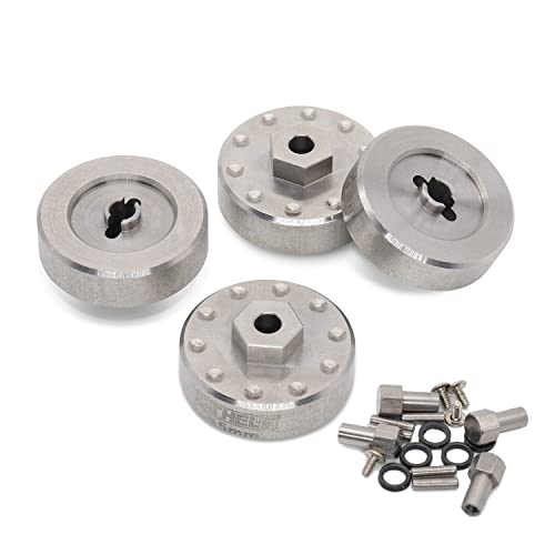 Stainless Steel Wheel Weights Hex Extended Adapter 5mm for AXIAL SCX24 Deadbolt C10 Jeep JLU Gladiator Bronco Upgrades 124 RC Crawler Car
