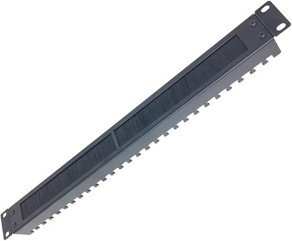 1U 19 inch Brush Cable Manager Horizontal Rack Mount