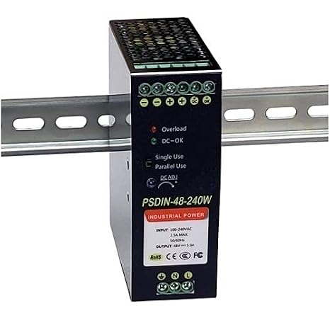 Tycon PSDIN-48-240W 48V 240 watt AC-DC DIN Rail Mount Industrial Power Supply