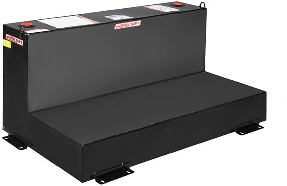 Weather Guard Transfer Tank L-Shape 90Gal Black, Alloy Steel