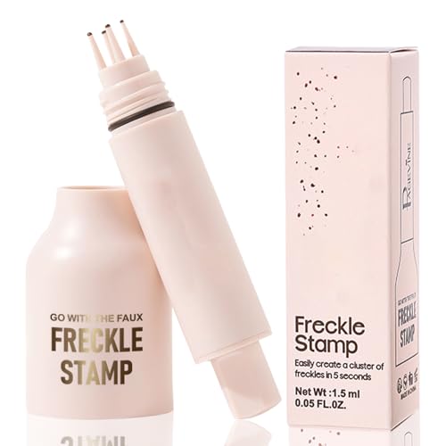 Faux Freckle Stamp Pen, Freckle Stamp, Freckle Pen Waterproof, Faux Freckle Stamp-Natural-Looking, Long-Lasting Freckle Makeup Tool, Long-Lasting Sunkissed Makeup, Last 24Hrs 3# DARK