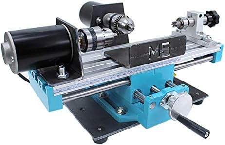 Micro Metal Lathe, Mini Variable Speed 7000 RPM, High Precision Milling Machine for Mini Parts Processing, Double Bearing, 24V 400W