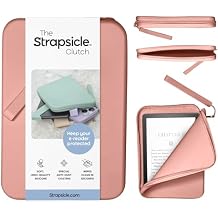 Strapsicle Silicone Clutch for Kindle & E-Readers Multi-Purpose Bag for Phone, Wallet & Keys Fits 6.87 Paperwhite 2024, 6 Kindles, Kobos, Nook Anti-Dust Coating Caramel