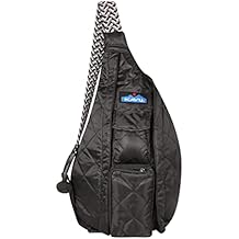 KAVU Original Rope Puff Diamond Quilted Mini Sling Pack, Black