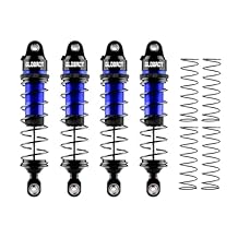 GLOBACT Aluminum 89mm Oil Shock Absorbers Front & Rear Damper with Springs for TRAXXAS Mini Maxx XRT 107154-1 108076-1 1/16 RC Truck Upgrades (Blue)