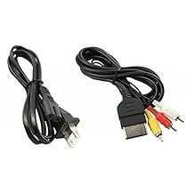 AC Power Supply + Audio Video RCA AV Cable Adapter Cord For Original XBox Game Console System Bundle Set