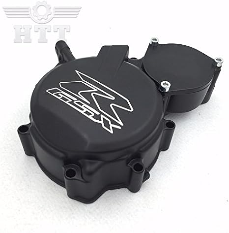 MT313-02B-SXR- Motorcycle Black Engine Stator Cover (LEFT) "GSXR" Engraved Logo Compatible with 2006 2007 2008 2009 2010 2011 2012 2013 Suzuki GSXR600 750