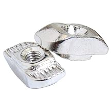 100 Pcs 2020 Series M4 T Nuts, T Slot Nut Hammer Head Fastener Nut, Nickel Plated Carbon Steel Nut for Aluminum Profile (2020 Series M4)