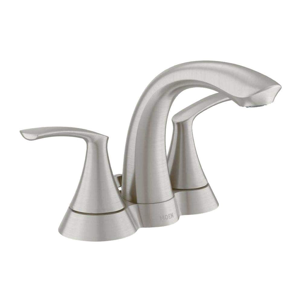 Moen WS84550SRN Darcy 4 Centerset 2-Handle Bathroom Faucet in Spot Resist Brushed Nickel