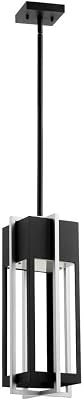 Quorum 712-18-69 Contemporary Modern LED Outdoor Pendant from Al Fresco Collection in Black Finish,