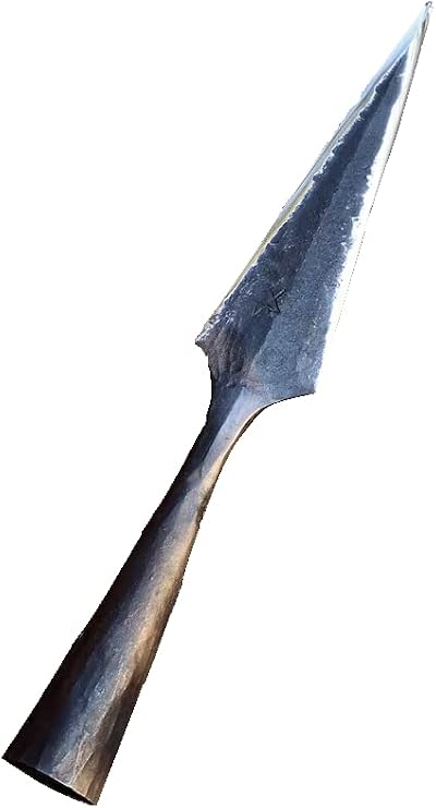 Medieval Functional Viking Age Spearhead Replica, Hand Forged from Iron, Sharpened Spear Head Hand Forged Viking Saga Spear Head