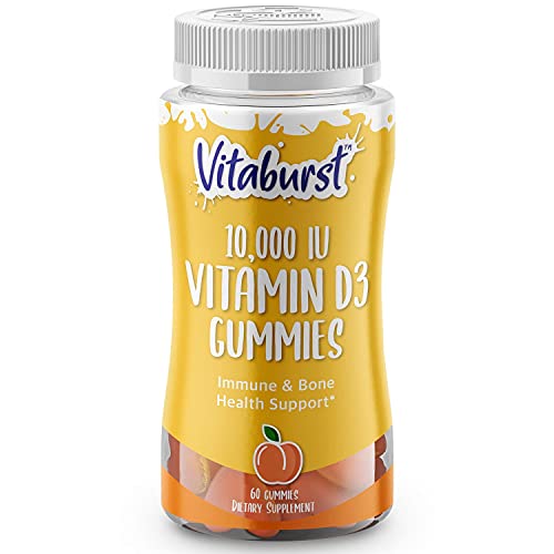 VITABURST Vitamin D3 Gummies 10000 IU for Strong Bones and Immune Support, Vegetarian Friendly