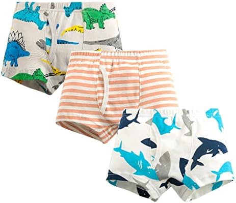 3 Pack Kids Children Boys Underwear Cute Print Box Briefs Shorts Pants Cotton Underwear Trunks Mens Underwear