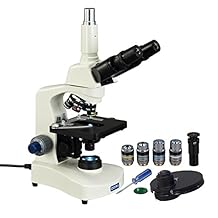 OMAX 40X-2000X Trinocular Phase Contrast Compound Microscope with Plan Turret Phase Contrast Kit and Reversed Nosepiece