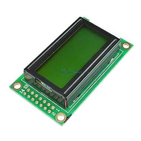 Yellow 0802 LCD 8x2 Character LCD Display Module 5V LCM for Arduino Raspberry pi