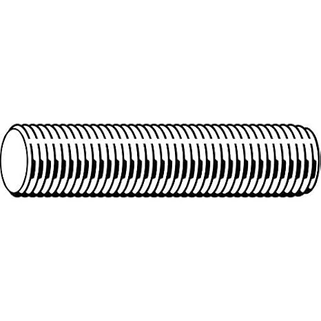 9/16"-18 x 2' Plain Low Carbon Steel Threaded Rod