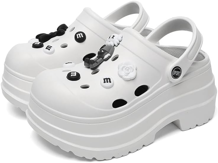 Women's Platform Clogs Slippers Hight Heels Slip On Mule Sandals Sports Fashion Beach Shoes for Everyday Wear