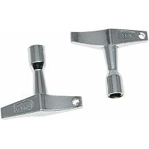Dopro Pack of 2 Metal Square Socket 5.5mm Drum Tuning Key Chrome