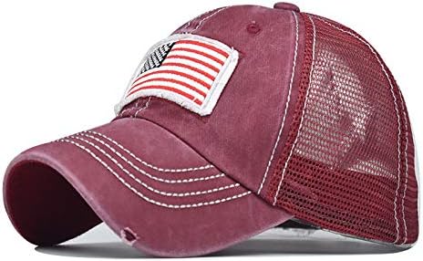 Betadog American Flag Trucker Hat Baseball Cap Snapback Fitted Hats for Men Women Snap Closure Design Breathable