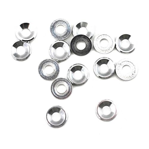 15pcs 4mm Aluminum Flat Counter Sunk Washers by Mugen Seiki