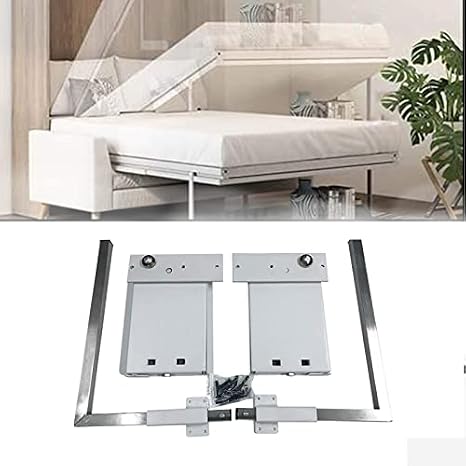 Horizontal Murphy Wall Bed Spring Mechanism Hardware Kit - Heavy Duty DIY Support Kit for Double and King Beds