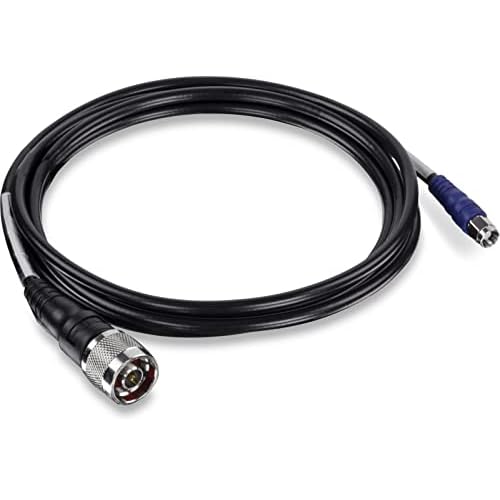 TRENDnet Reverse SMA Female to N-Type Male Weatherproof Connector Cable 6.5ft, 2M,NDAA Compliant, Black TEW-L202