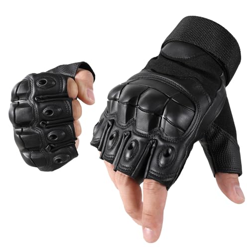 AXBXCX Fingerless Tactical Gloves for Men - Protection, Breathable, Comfortable & Perfect for Summer Outdoor Activities!