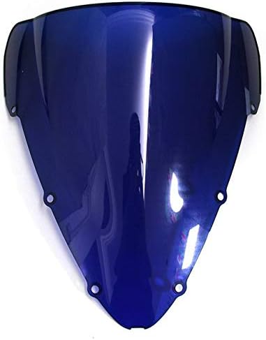 motorcycle windshield Windscreen Compatible with Honda CBR600 2001-2007 Double Bubble Motorcycle CBR 600 F4i 01 02 03 04 05 06 07 Windshield Wind Deflectors (Color : Blue)