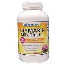Wonder Labs Silymarin Milk Thistle, Supports Healthy Liver Detox - 250 Capsules