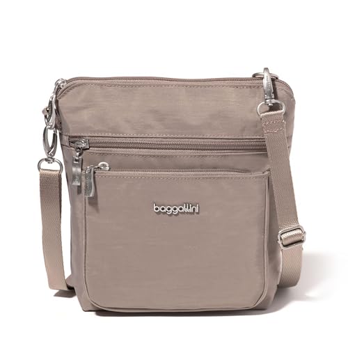 Baggallini Modern Pocket Crossbody Bag for Women, 8.5x8.5 Handbag Purse with RFID, Lightweight Water-Resistant