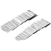 Akozon 130pcs BGA Universal Reballing Rework Stencils, HighQuality Stainless Steel Mesh Template Heat Directly Set Kit, Suitable for Various Electronic Repair