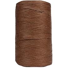 316Yard Rayon Raffia Paper Yarn Crochet - Coffee Brown Ribbon for Knit Summer Sun Hat, Beach Bag, Craft DIY Decoration